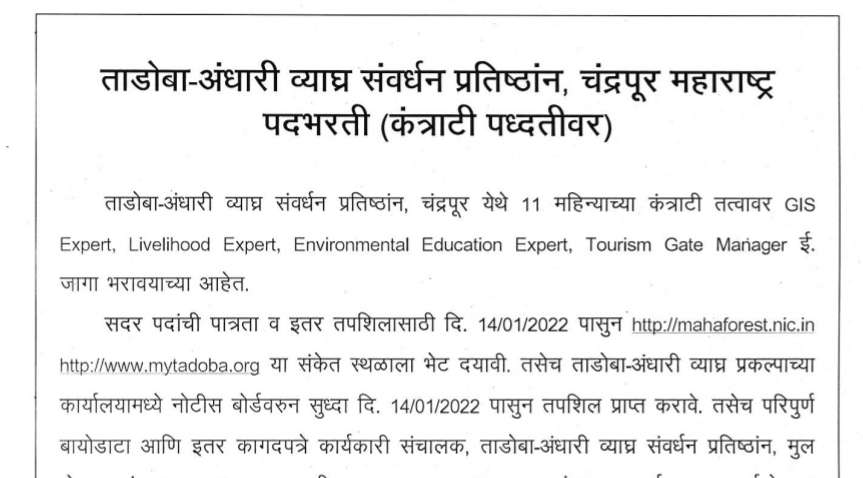 Read more about the article वन विभाग भर्ती 2022 | Forest Department Vacancy Apply