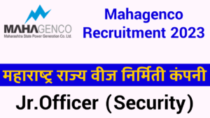 mahagenco recruitment 2023 jr officer security