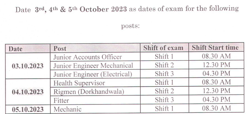 ZP exam timetable 2023
